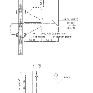 Instrumentpaal montage vertikale staalconstructie S004